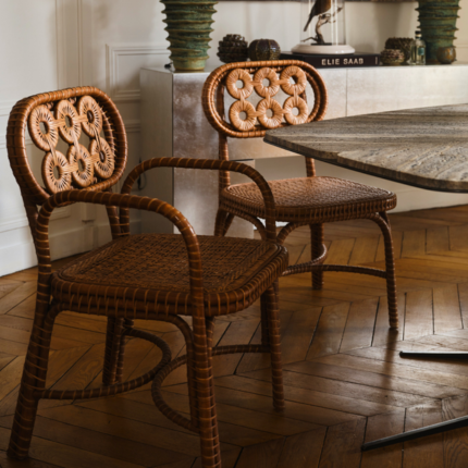 Chaise Bridget avec accoudoirs